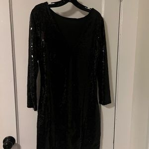 Black sequence dress